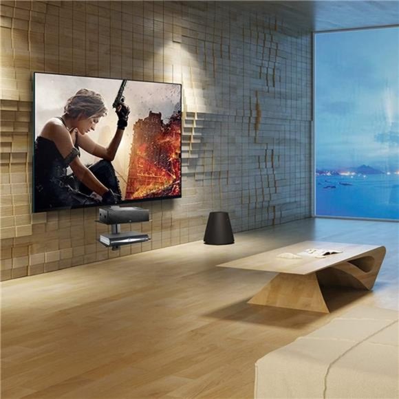 Speaker Mount,Floating Glass Shelf Wall Mount Bracket for DVDPlayers/Cable Boxes - Picture 4 of 6